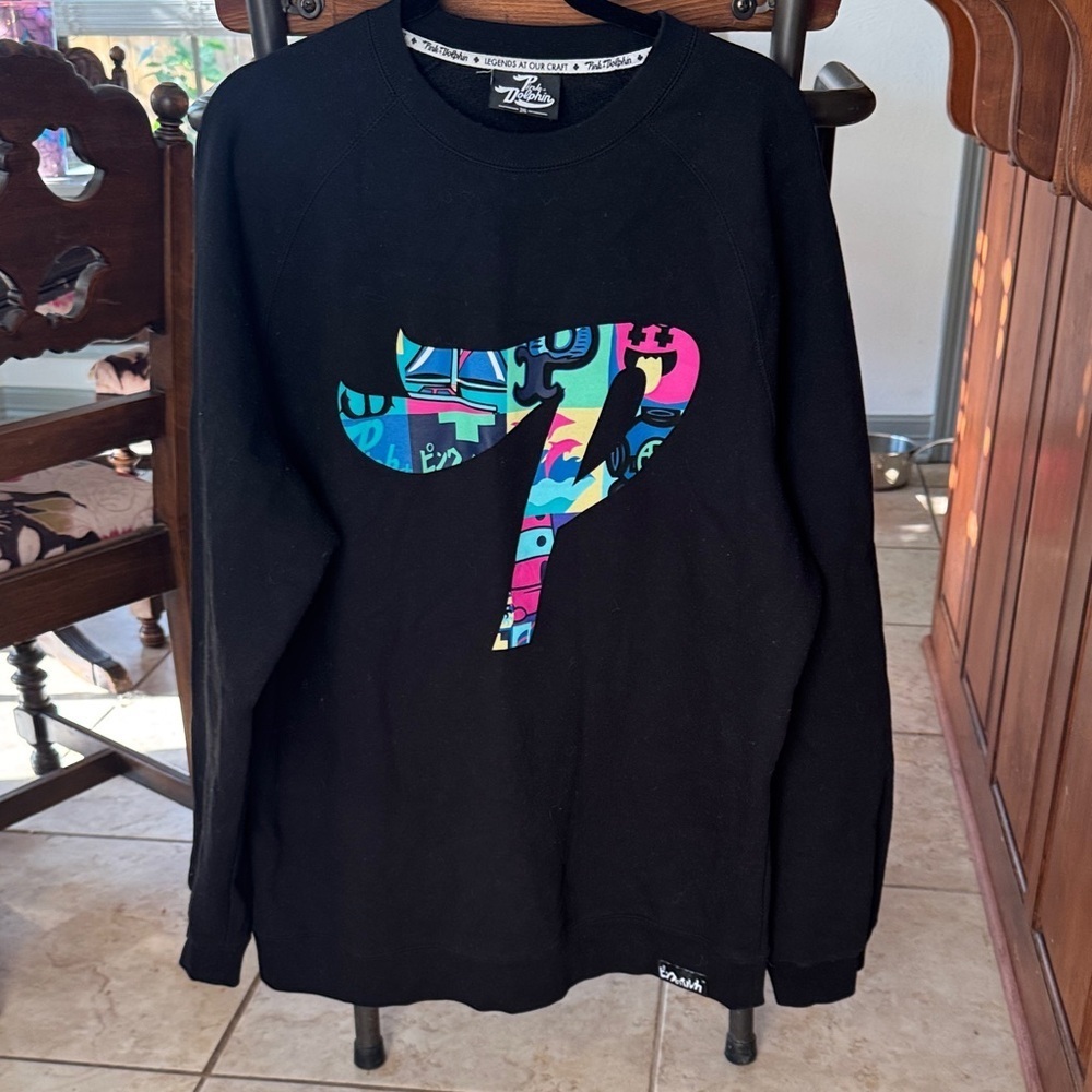 Pink Dolphin Vintage Black Sweatshirt from Japan size 2XL